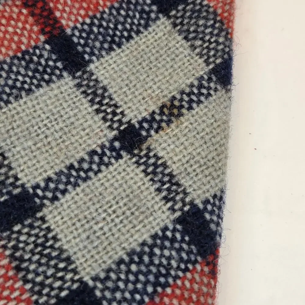 Vintage Vaux Hall Fashioned Elegance Wide Plaid Tweed Necktie 55